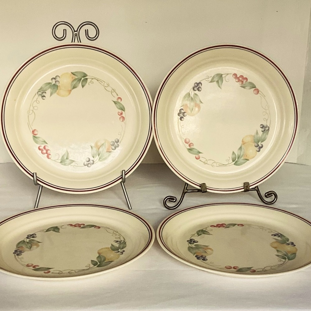 Corelle Abundance 4 Dinner Plates-10.25” wide.